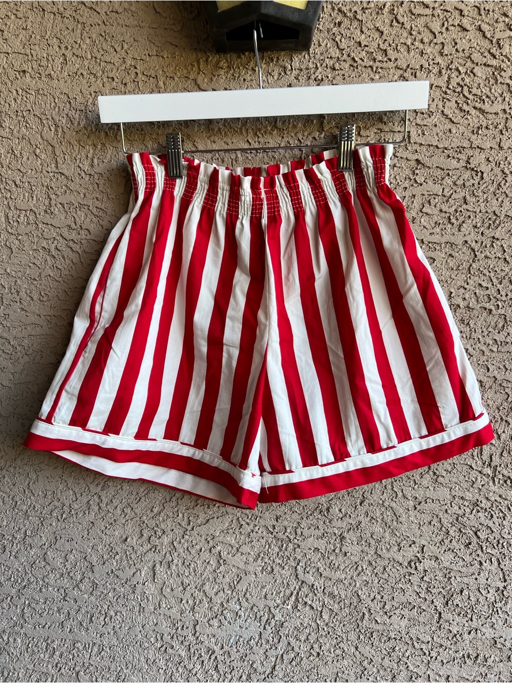 NWT Zara Kids Striped Shorts Red White Size 13/14 Youth